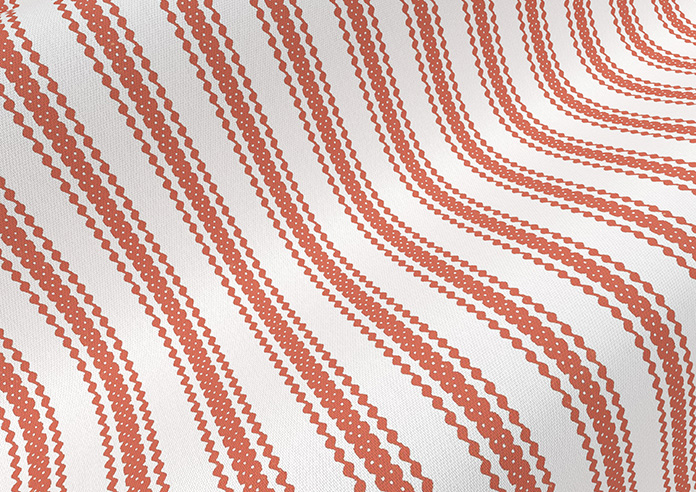 Lace Stripes, Toast Orange - Roman Blind - Image 4